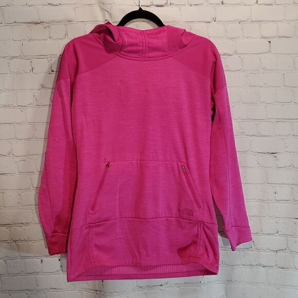 The North Face hot pink fleece lined dynamix hoodie size M - Picture 1 of 12